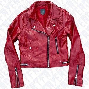 Patent Leather Motorcycle Jacket